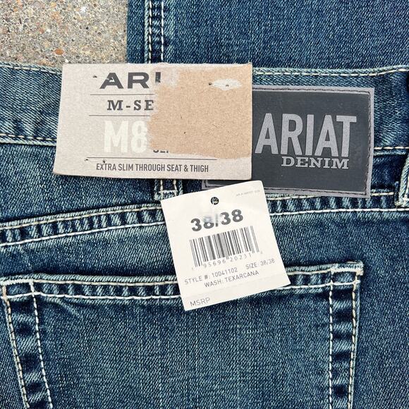 Ariat M8 Modern Judson Slim Leg Jeans 38x38 NWT 10041102 - Picture 3 of 8